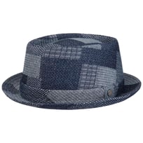 Denim Patchwork Pork Pie Cloth Hat by Lierys - &pound;87.95