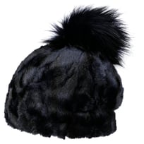 Fake Fur Pompom Hat by Gebeana - &pound;69.95