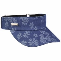 Floral Print Denim Visor by Seeberger - &pound;31.95