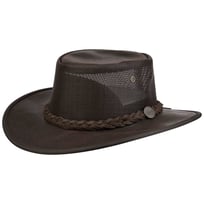 Foldaway Cooler Leather Hat by Barmah - &pound;94.95