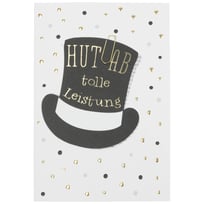 Gl�ckwunschkarte Hut ab - &pound;4.95