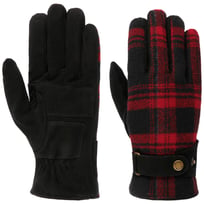 Goat Suede Woolen Check Gloves by Stetson - &pound;99.00