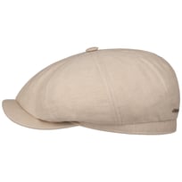 Hatteras 8 Panel Linen Flat Cap by Stetson - &pound;99.00