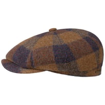 Hatteras Ankeny Wool Check Flat Cap by Stetson - &pound;99.00
