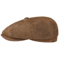 Hatteras Burney Leather Flat Cap by Stetson - &pound;129.00