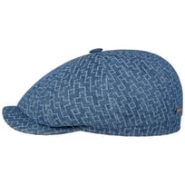 Hatteras Embroidered Denim Flat Cap by Stetson - &pound;119.00