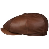 Hatteras Goat Nappa Bowling Flat Cap by Stetson - &pound;179.00
