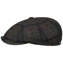 Hatteras Harris Tweed Check Flat Cap by Stetson - &pound;149.00