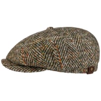Hatteras Herringbone Colour Flat Cap by Stetson - &pound;129.00
