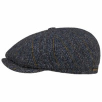 Hatteras Herringbone Stripe Flat Cap by Stetson - &pound;119.00
