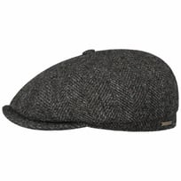 Hatteras Herringbone Tweed Flat Cap by Stetson - &pound;149.00