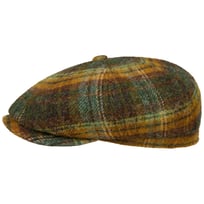Hatteras Shetland Plaid Flat Cap by Stetson - &pound;99.00