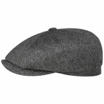 Hatteras Soft Herringbone Flat Cap by Stetson - &pound;269.00