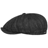Hatteras Striped Herringbone Flat Cap by Stetson - &pound;139.00