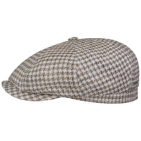 Hatteras Tweed Houndstooth Flat Cap by Stetson - &pound;159.00