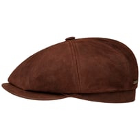 Hatteras Uni Pigskin Flat Cap by Stetson - &pound;122.95