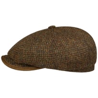 Hatteras Wool Harris Tweed Flat Cap by Stetson - &pound;142.05