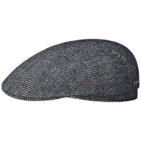 Heavy Twotone Twill Driver Flat Cap by Stetson - &pound;129.00