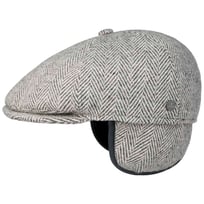 Herringbone Flat Cap with Ear Flaps by Lierys - &pound;56.95