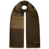 Houndstooth Paisley Mix Wool Scarf by Stetson - &pound;69.00