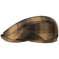Italian Wool Check Driver Flat Cap by Stetson - &pound;129.00