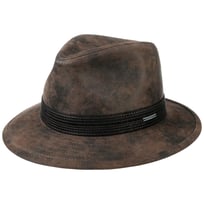 Jacky Pigskin Traveller Leather Hat by Stetson - &pound;199.00