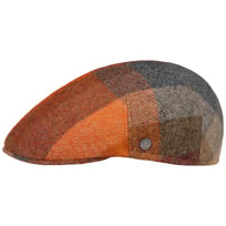 John Hanley Colour Check Flat Cap by Lierys - &pound;70.95