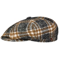 Kyoto Wool Check Newsboy Cap by Alfonso D�Este - &pound;87.95