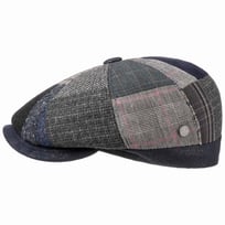 Larent Patchwork Flat Cap by Lierys - &pound;61.95