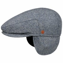 Merlino Check Flat Cap with Ear Flaps by Mayser - &pound;96.95