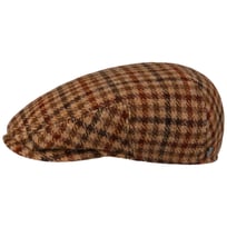 Mini Check Wool Driver Flat Cap by Lierys - &pound;56.95