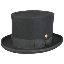 High Quality Hand Made Black Wool Top Hat Felt Wedding Ascot Hat Sizes S to  XXL