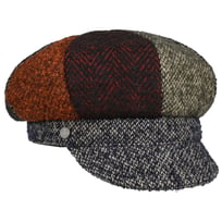 Multicolour Patchwork Newsboy Cap by Lierys - &pound;44.95
