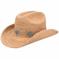 Odessa Crochet Western Raffia Hat by Brixton - &pound;96.95