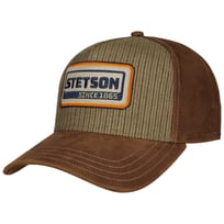 Retro Stripes Leather Cap by Stetson - &pound;99.00