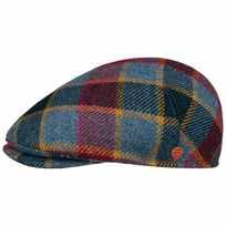 Sidney Big Colour Check Flat Cap by Mayser - &pound;87.95