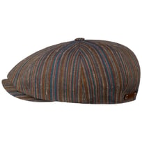 Stripe Barista 8 Panel Flat Cap by Stetson - &pound;119.00
