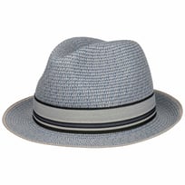 Striped Band Fedora Straw Hat - &pound;35.95