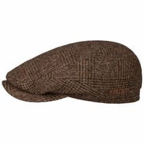 Sustainable Glencheck Driver Flat Cap by Stetson - &pound;84.85