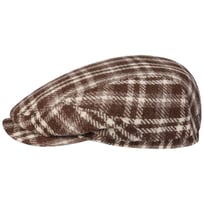Sustainable Wool Check Driver Flat Cap by Stetson - &pound;119.00