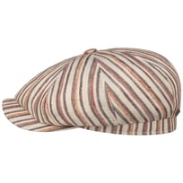 Tenscott 8 Panel Linen Flat Cap by JJ Hats - &pound;78.95