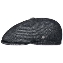 Wool Stripe Flat Cap with Cashmere by Lierys - &pound;70.95