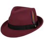 Elkader Trilby Felt Hat by Stetson raspberry
