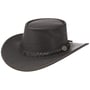 Squashy Outback Leather Hat by BARMAH brown