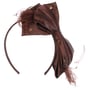 Uni Satin Fascinator by McBURN brown