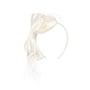 Uni Satin Fascinator by McBURN cream white