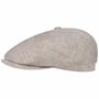 Brooklin Linen Flat Cap by Stetson beige