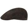 Madison Leather Flat Cap by Stetson brown