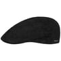 Madison Leather Flat Cap by Stetson black