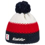 Star Beanie with Bobble by Eisbär red-black